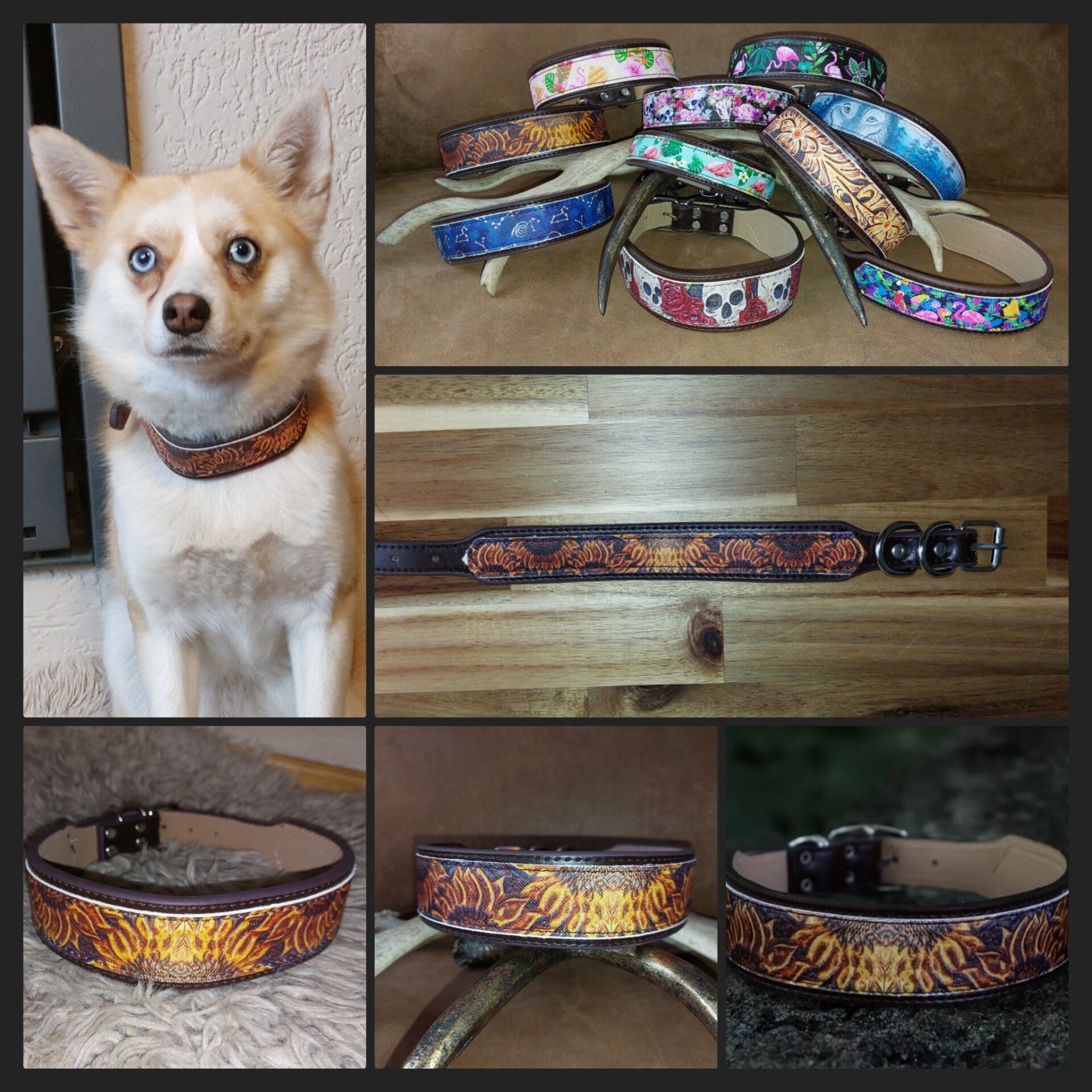 Halsband zonnenbloem L