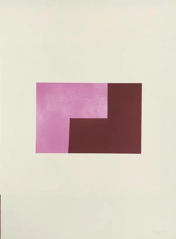 Achim Hoops (Born 1953 Germany)  Collage op papier 'Untitled’ 1993  Gesigneerd met potlood