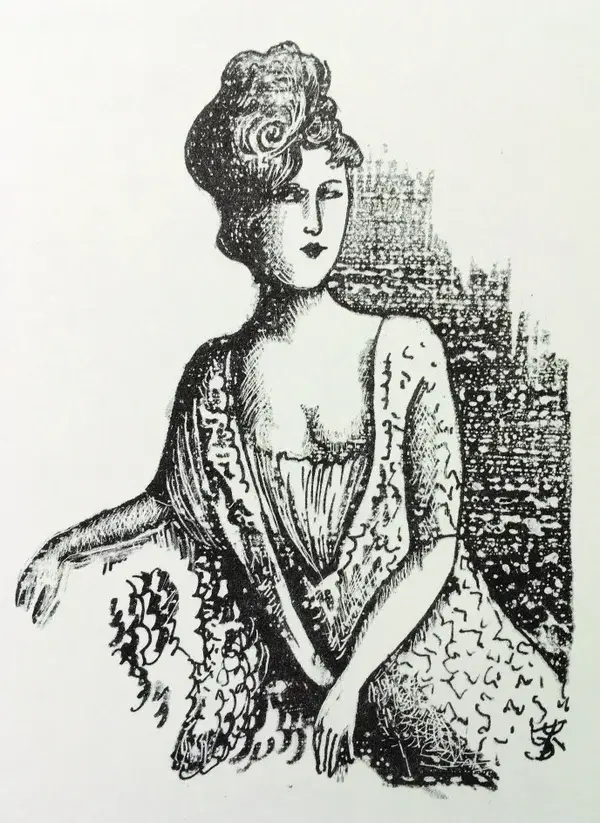 August Wilhelm Dressler (1886-1970 Berlin)  Lithographie 'Frau 1967