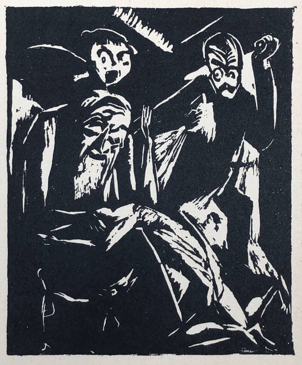 Bernhard Kretzschmar (1889–1972)  Houtsnede 'De verlorene zoon' 1925