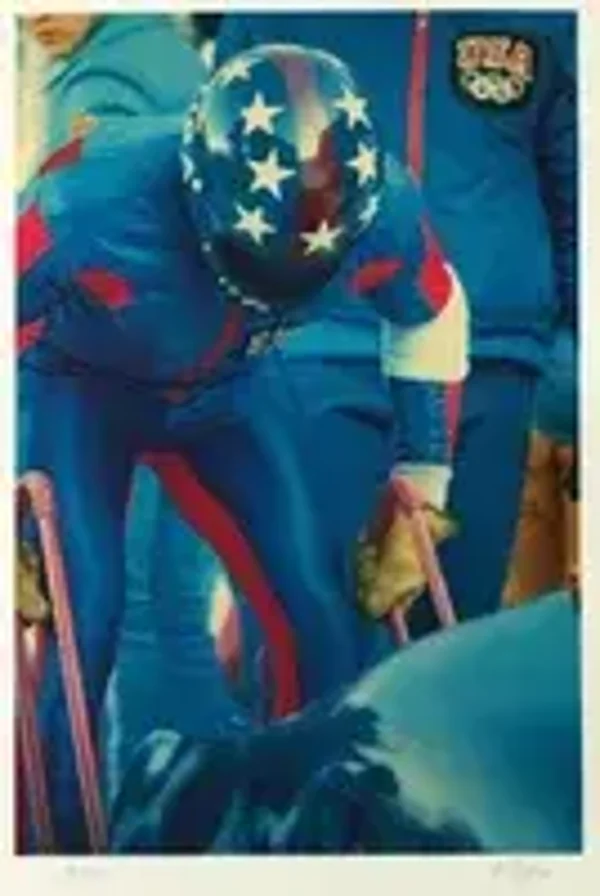 Erwin Fieger (Germany 1928-2013 USA)  Kleurenlitho 'Untitled' ~1980  Gesigneerd met potlood