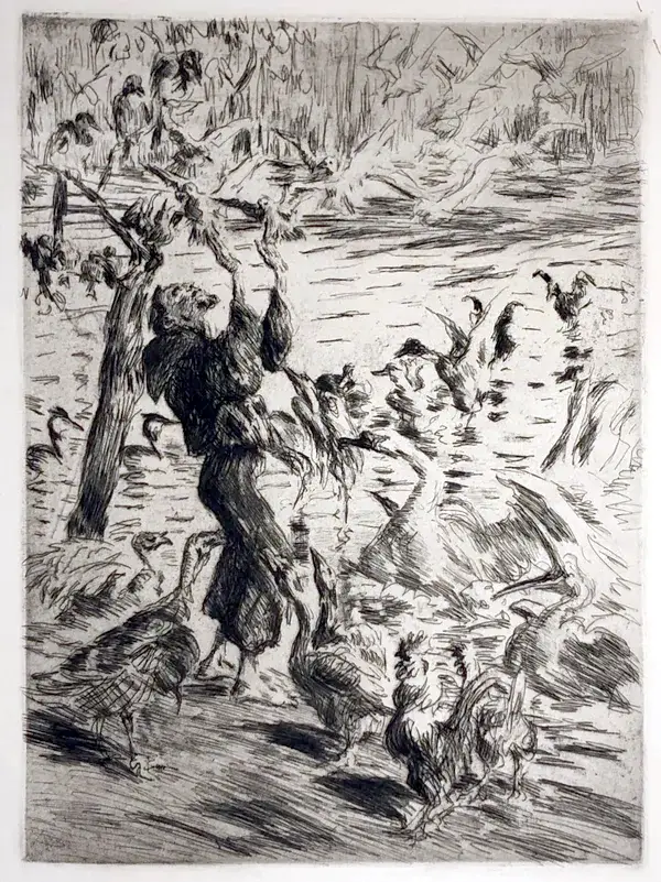 Emil Pottner (B1872–1943 Austria)  Ets 'Heilige Franziscus' ~1916