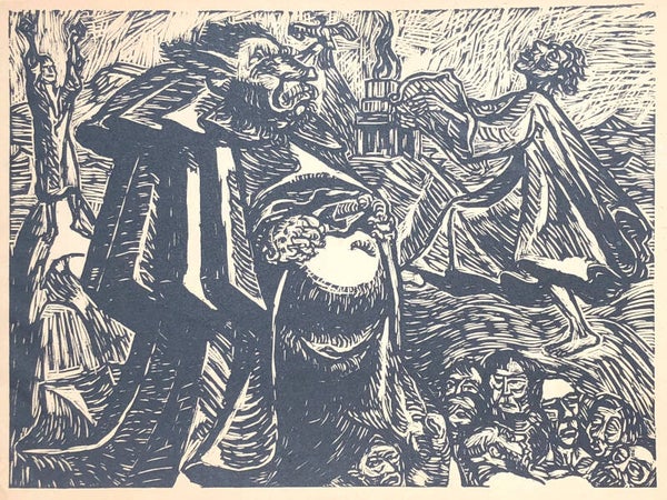 Ernst Barlach (1870-1938)  Houtsnede ‘Gott Bauch' 1920-21