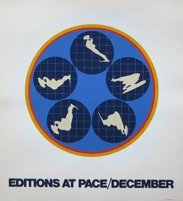 Ernest Trova (USA 1927-2009)  Kleurenzeefdruk 'At Pace' NY 1969