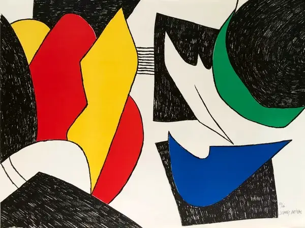 Joan Gardy Artigas (Spain 1938)  Kleurenlitho 'Untitled' 1984  Gesigneerd met potlood