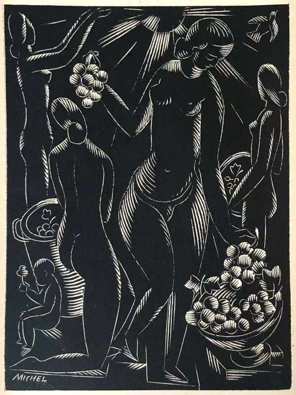 Karl Michel (1885-1966)  Houtsnede 'Oogst' ~1925