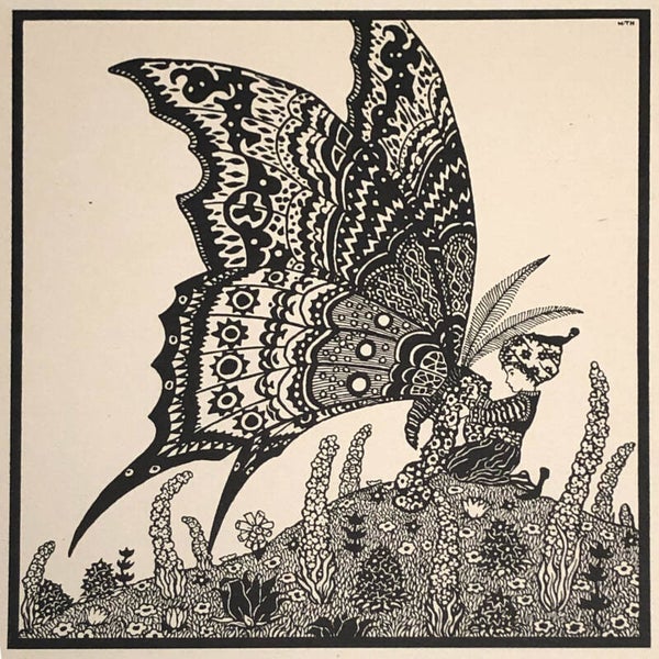 Karl Thylmann (1888-1916)  Houtsnede ‘Jongetje met vlinder' 1911/12