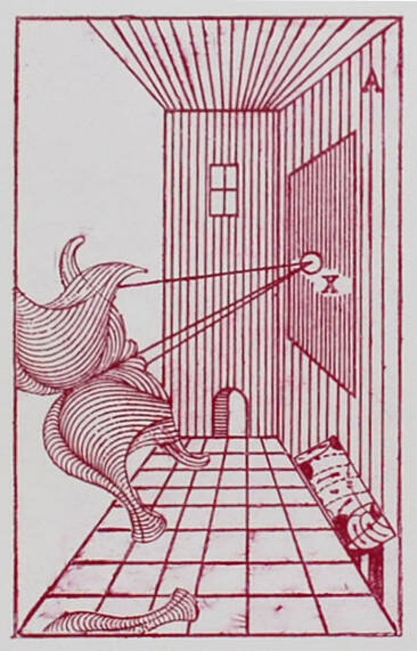 Max Ernst (1891-1976) Houtsnede 'A/X' ~1972