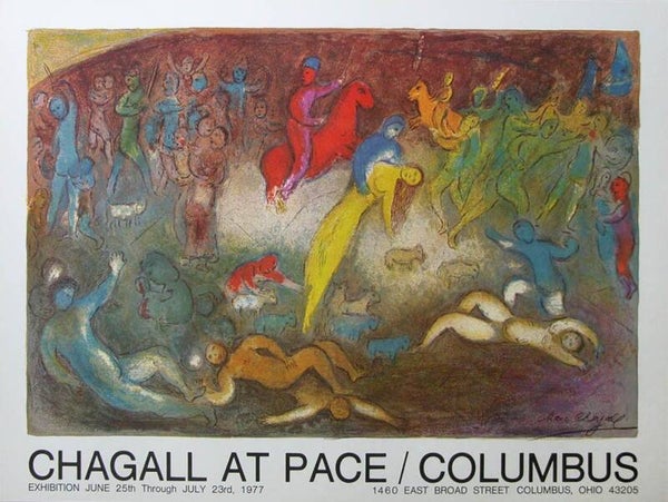 Marc Chagall (1887-1985)  Lithografie 'Chagall at Pace/Columbus' 1977
