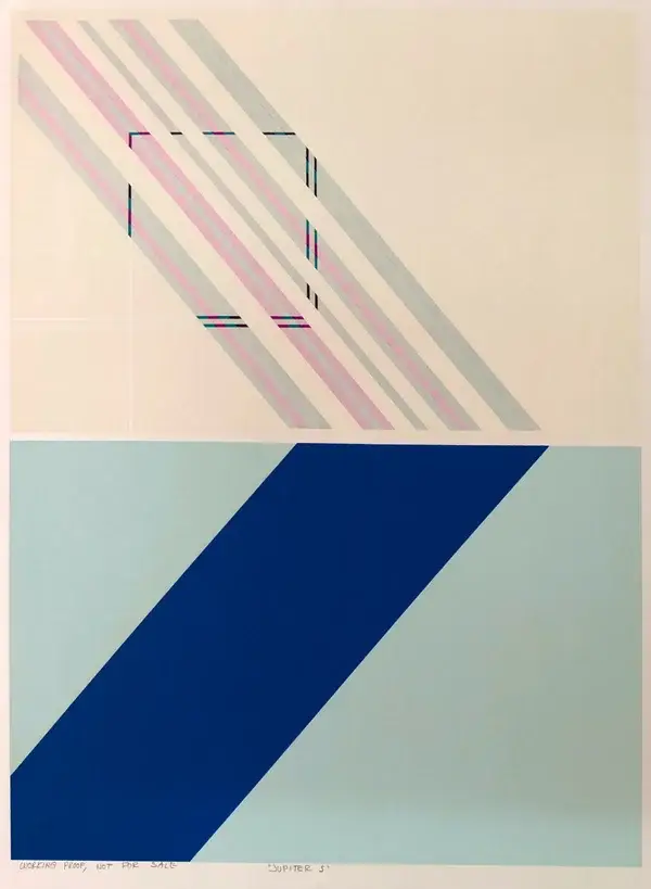 Rafael Bogarin (1946)  Kleurenzeefdruk/seriegrafie 'Untitled' 1972