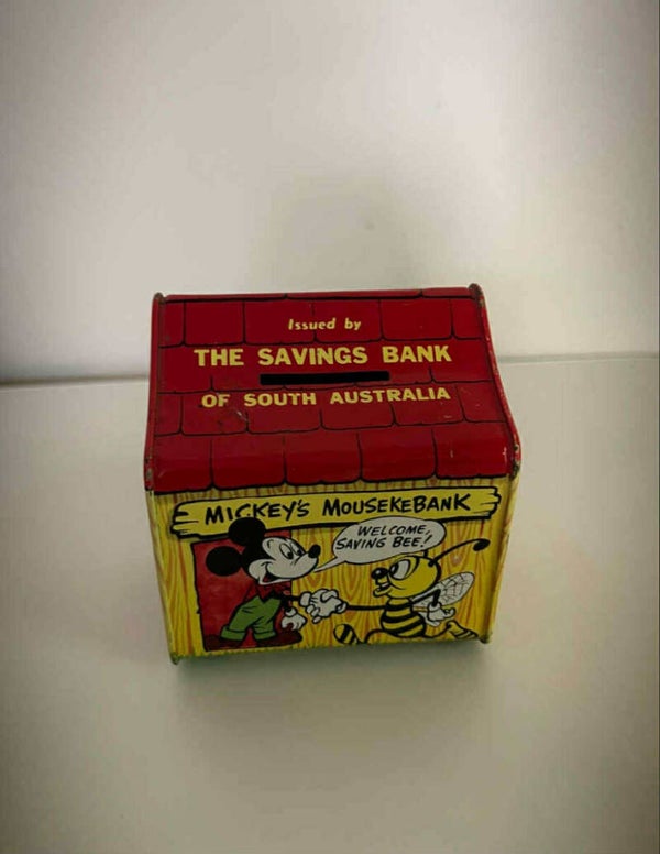 Mickey mouse bank of South Australia aproox 1960