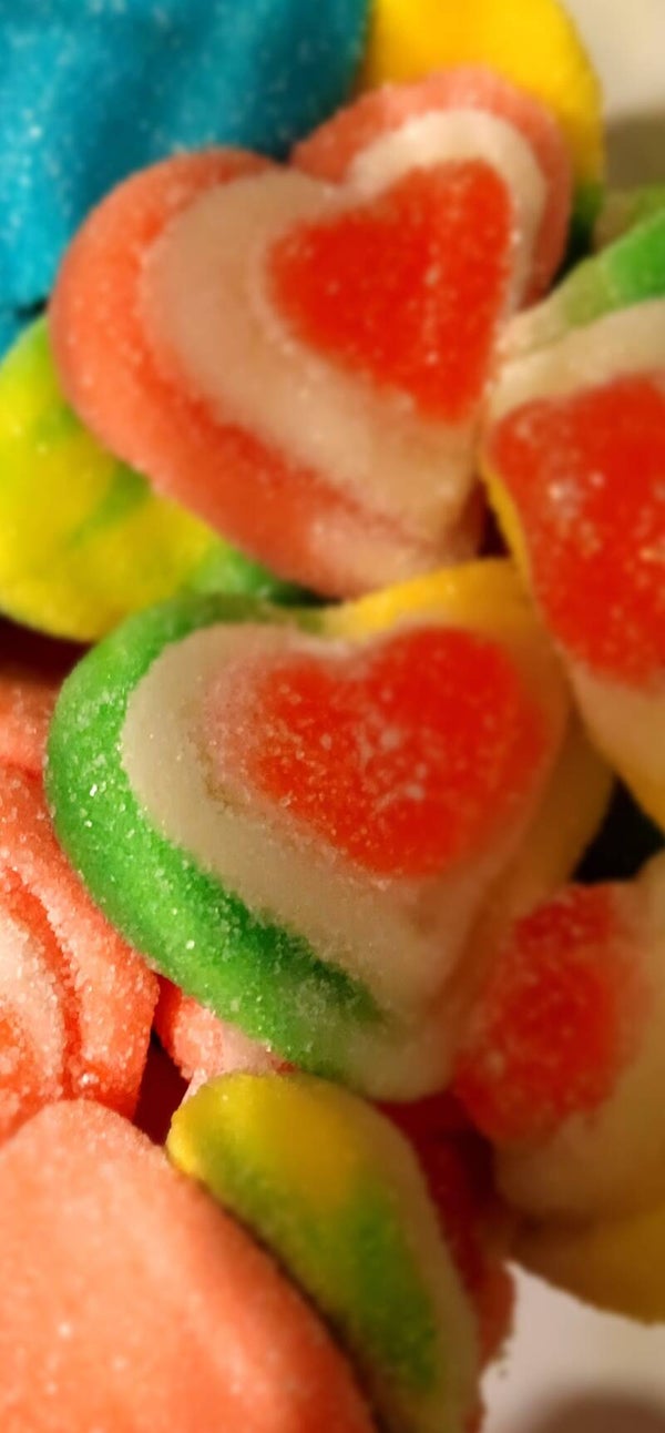 Herzen farbig gezuckert Glutenfrei