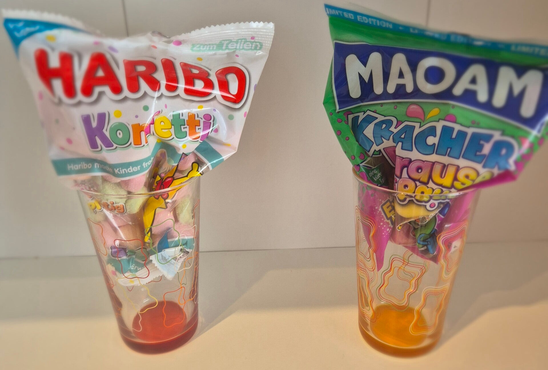 Haribo Glas mit 1 Tüte Haribo