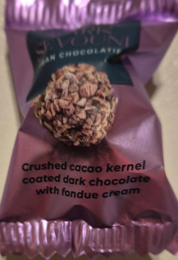 Schoko Pralinen Kugel  mit dunkler Schokolade und Fondue Creme 12g