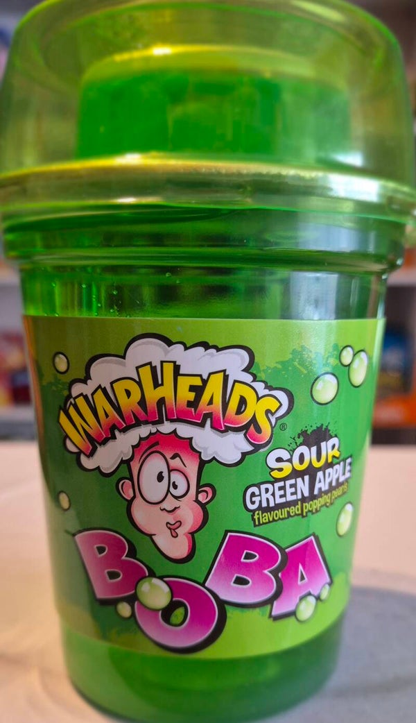 Grün-Apfel Boba-Getränk mit Pop-Bobas (400 ml)