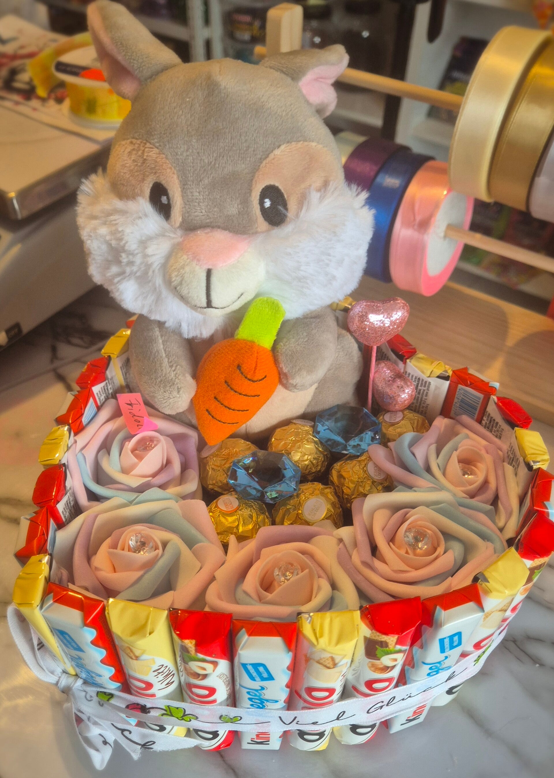 mittleres Herz mit Hasen