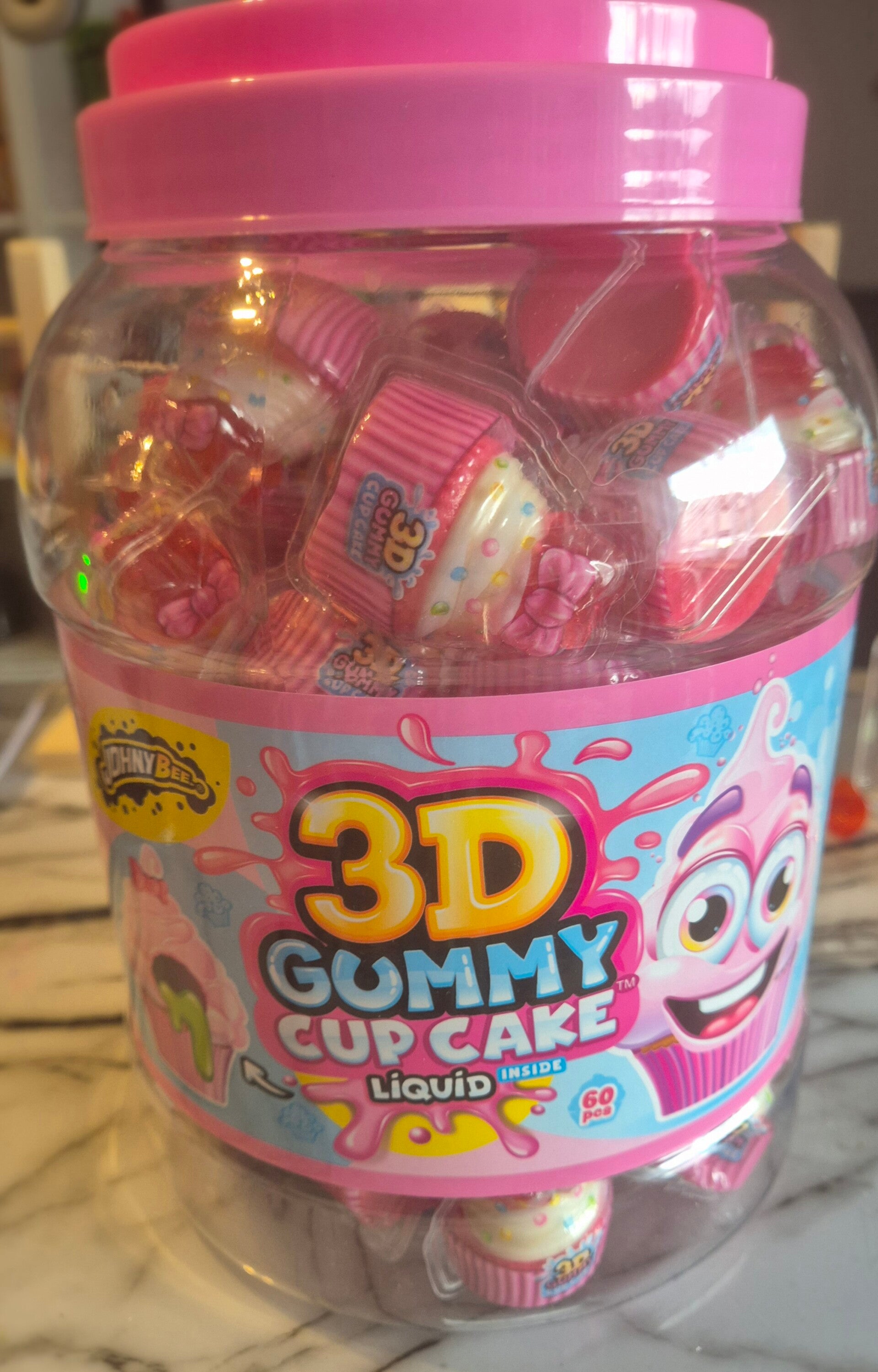 3D Gummis  Cup Cake mit flüssigen kern 1 Stück