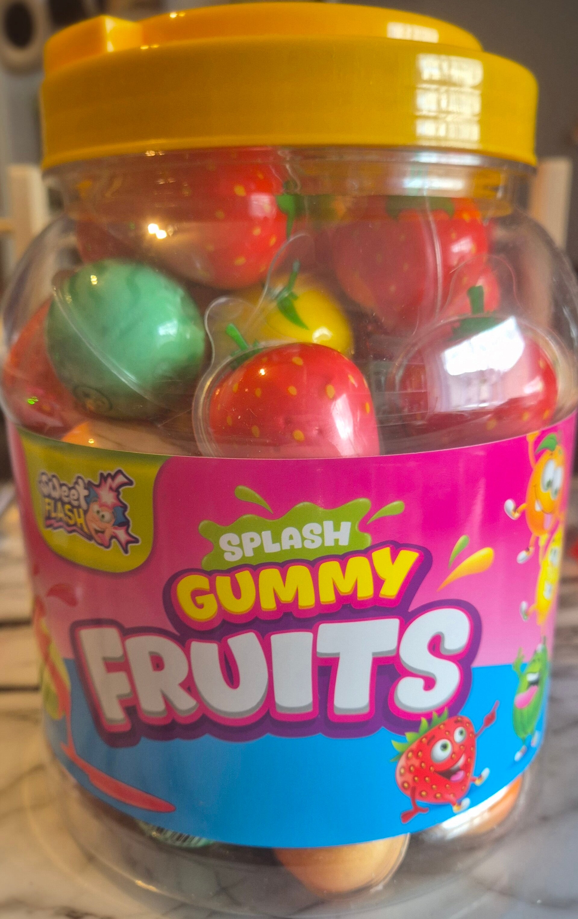 3 D splash Gummy Fruits gefüllt 1 Stück