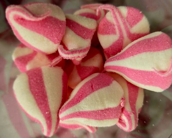 Speckbälle gestreift Pink weiß