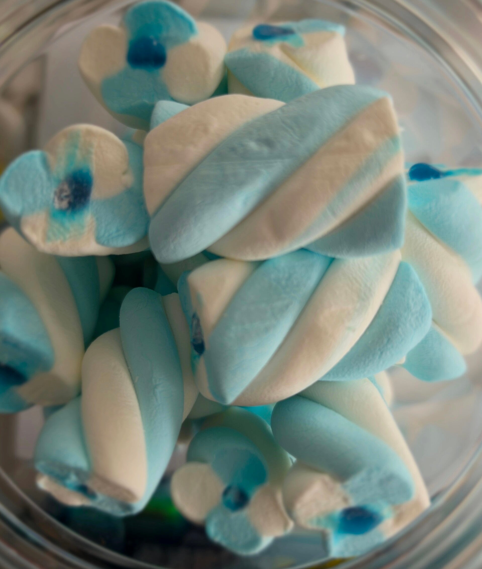 blau gefüllte Marshmallow