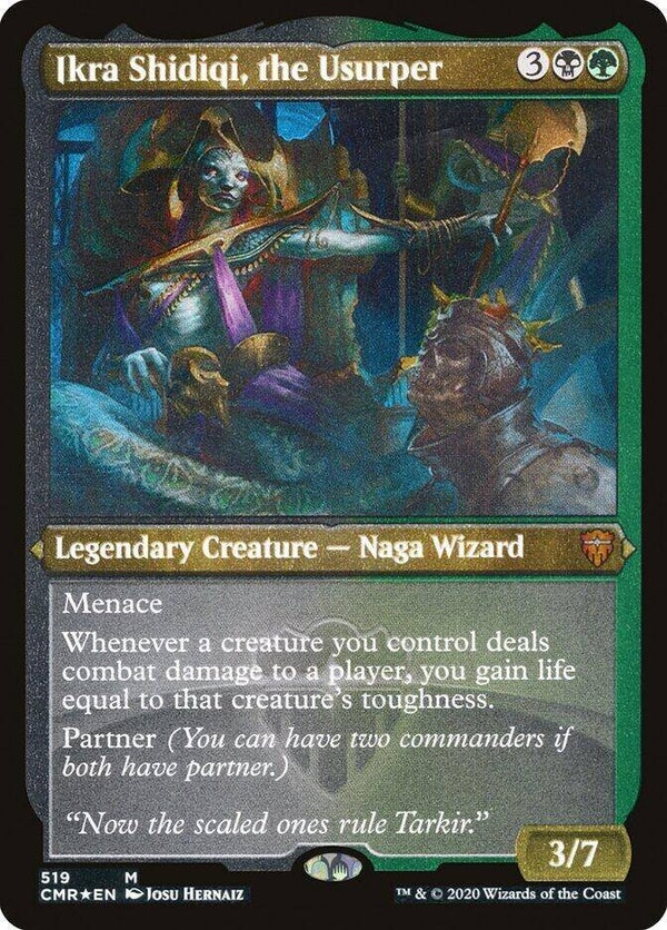 Ikra Shidiqi, the Usurper (Foil Etched) - Commander Legends (CMR)