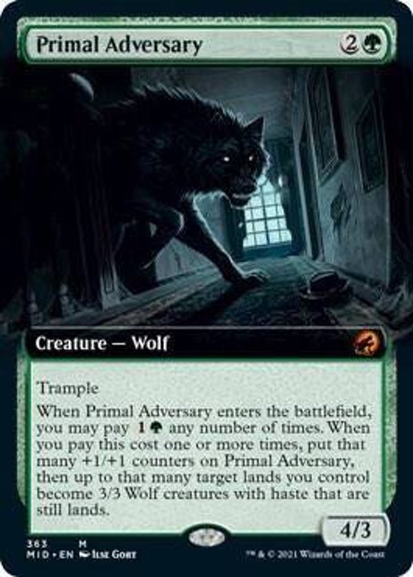 Primal Adversary (Extended Art) - Innistrad: Midnight Hunt (MID)