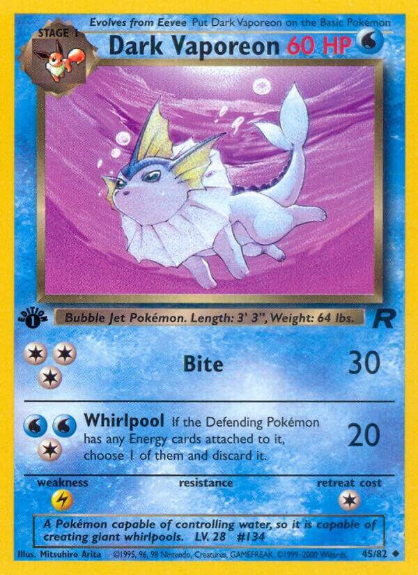 Dark Vaporeon - Team Rocket (TR)