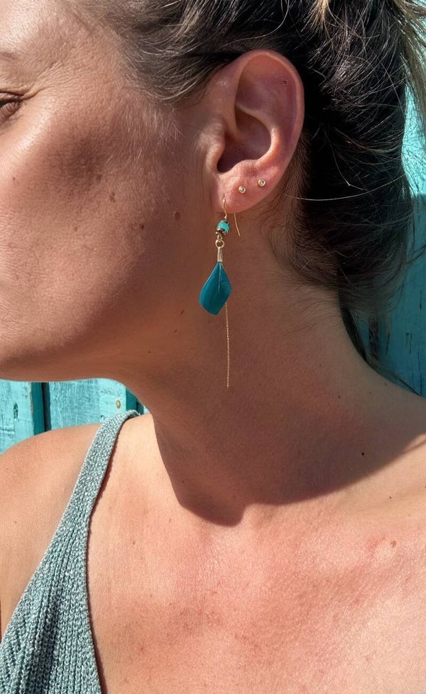 Boucles asymétriques plume.