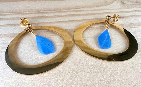 Boucles ronds de plumes