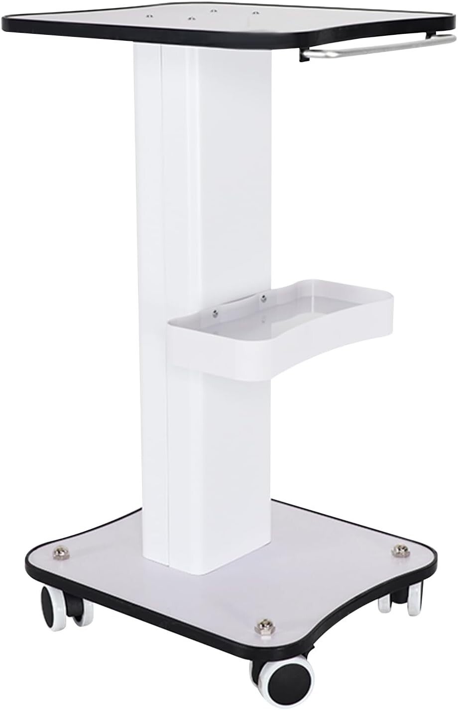 CARRELLO CON RUOTE  per SPA e salone di bellezza, organizzatore a 3 livelli, bianco, scaffale portatile