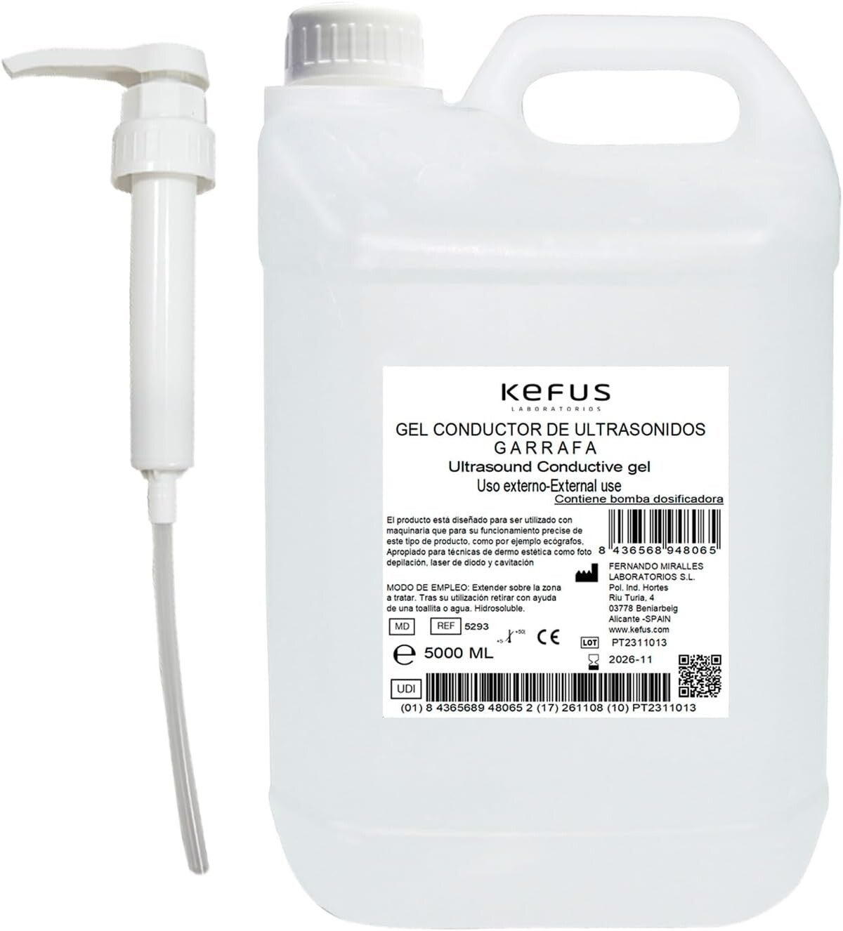 GEL CONDUTTORE per LASER DIODO - ULTRASUONI -RADIOFREQUENZA - TANICA 5 L.