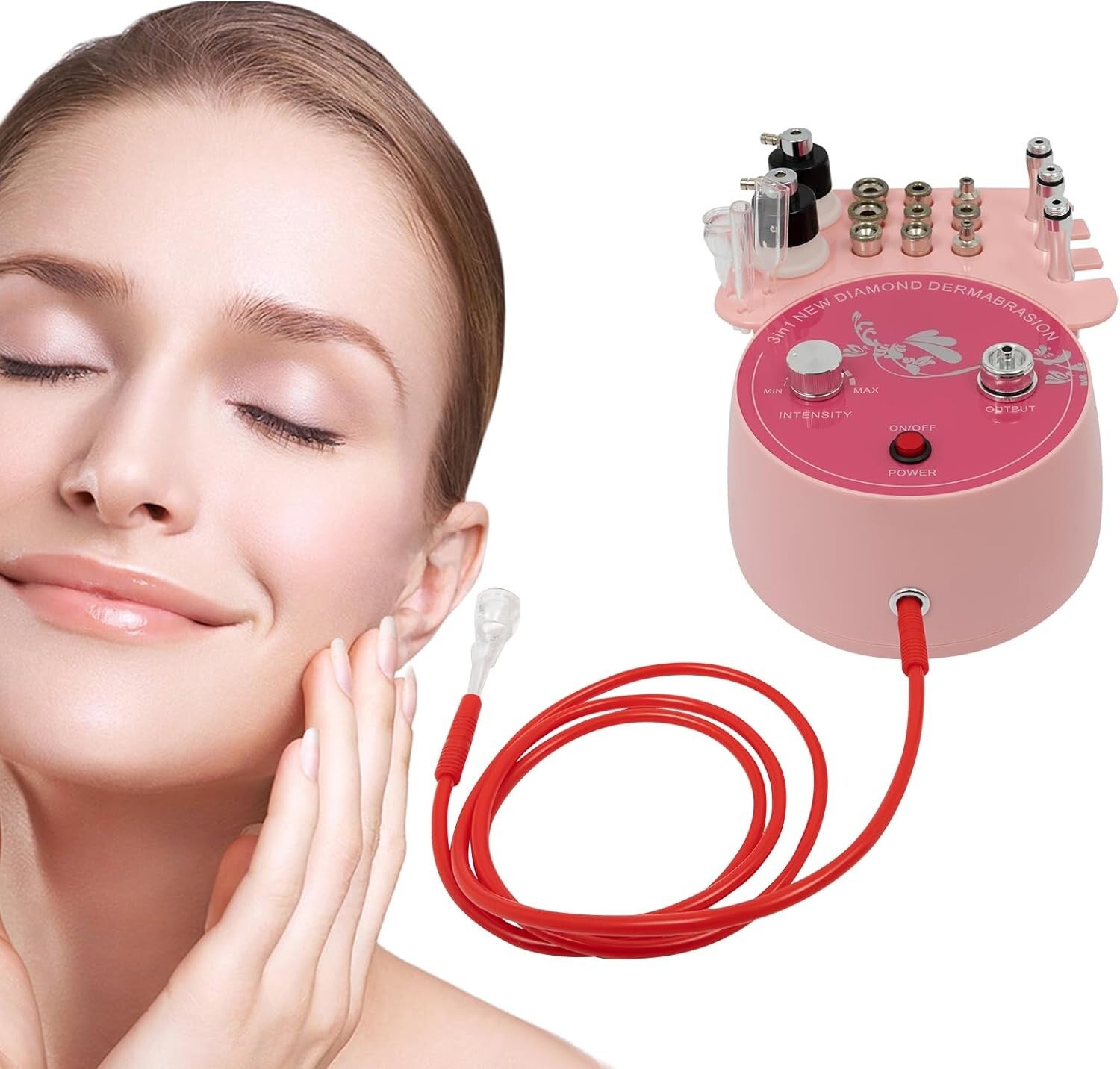 MICRODERMOABRASIONE  al Diamante - APPARECCHIATURA Professionale 3 in 1 Massaggiatore Facciale Radiofrequenza Viso