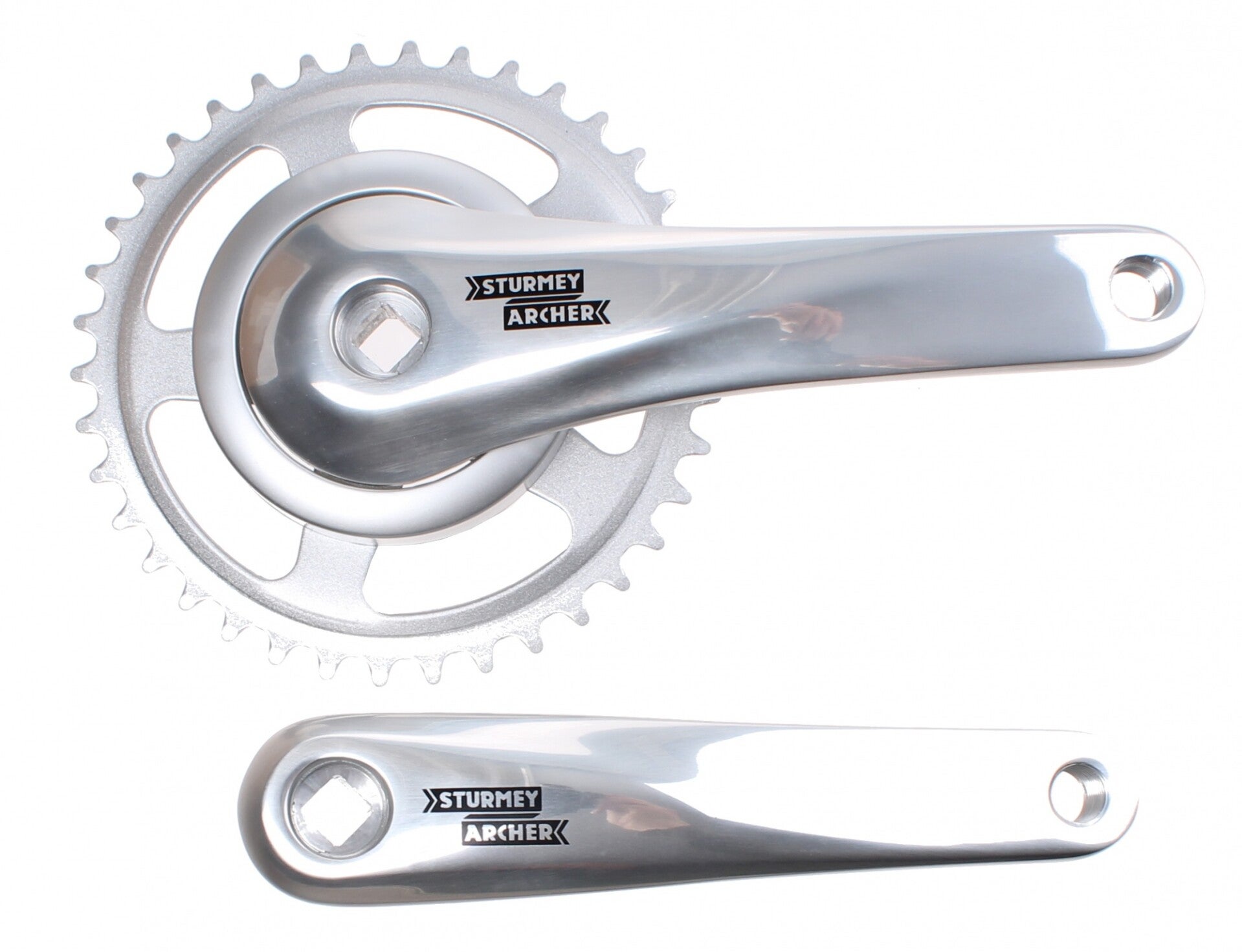 SunRace FCS603 crankstel 33T, 170mm. zilver, aluminium, spieloos