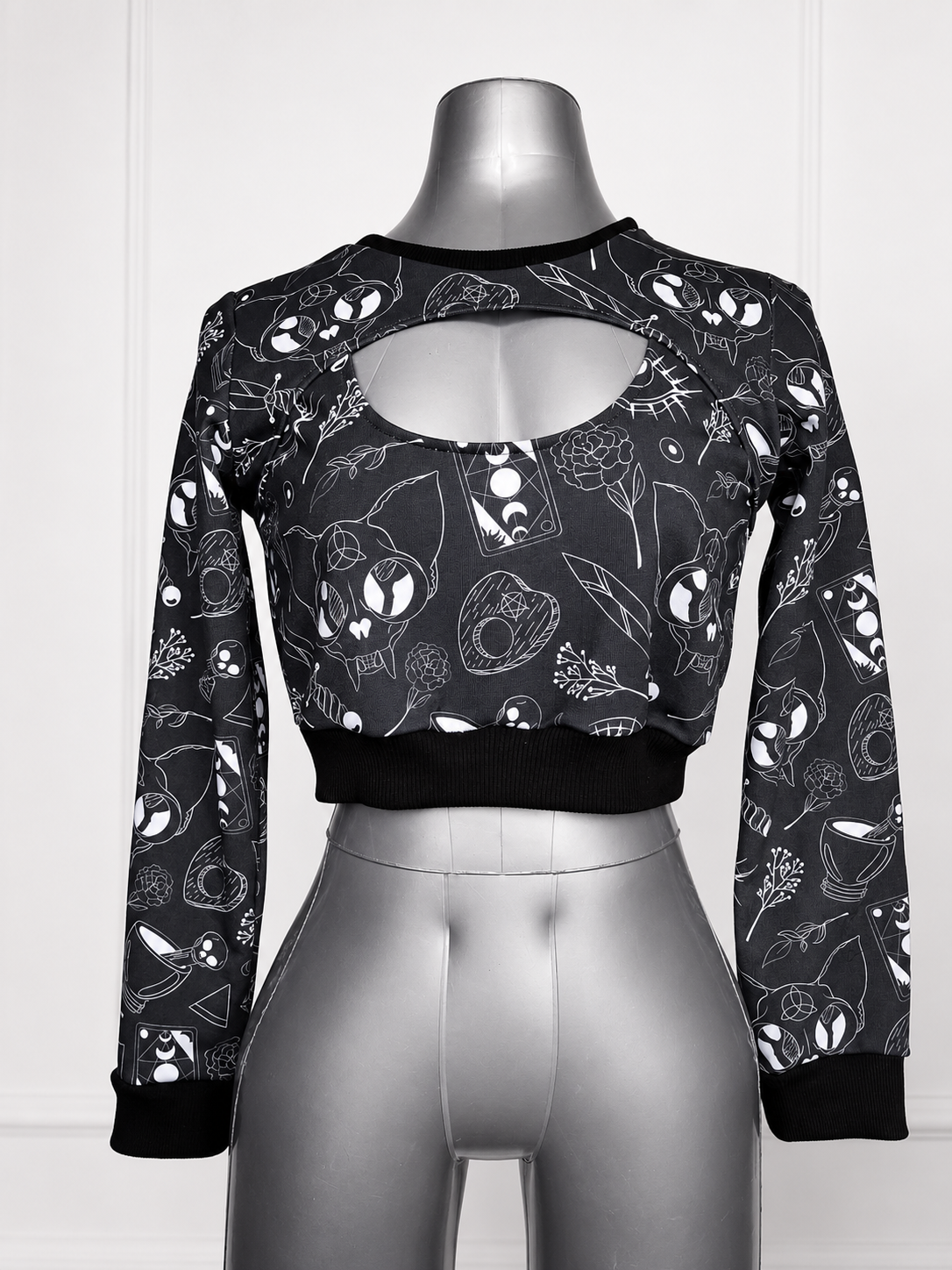 bluza crop z oczkiem OUIYA CAT
