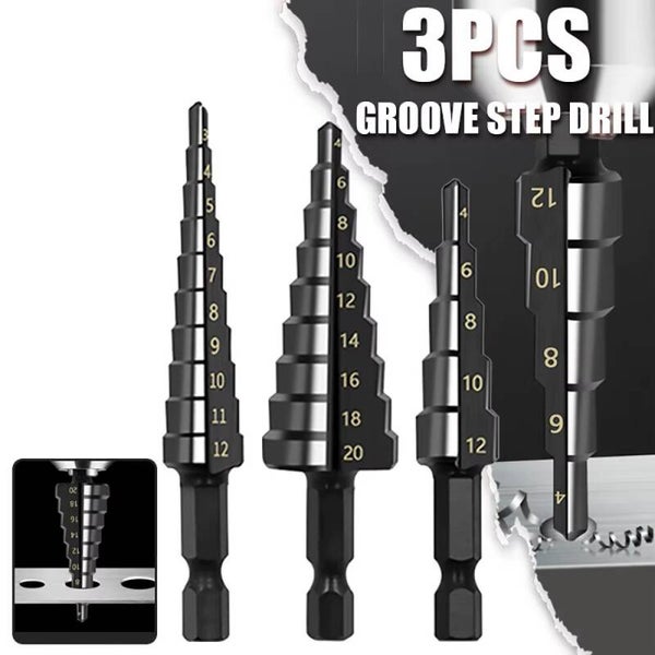 Set van 3 stuks HSS Stappenboren