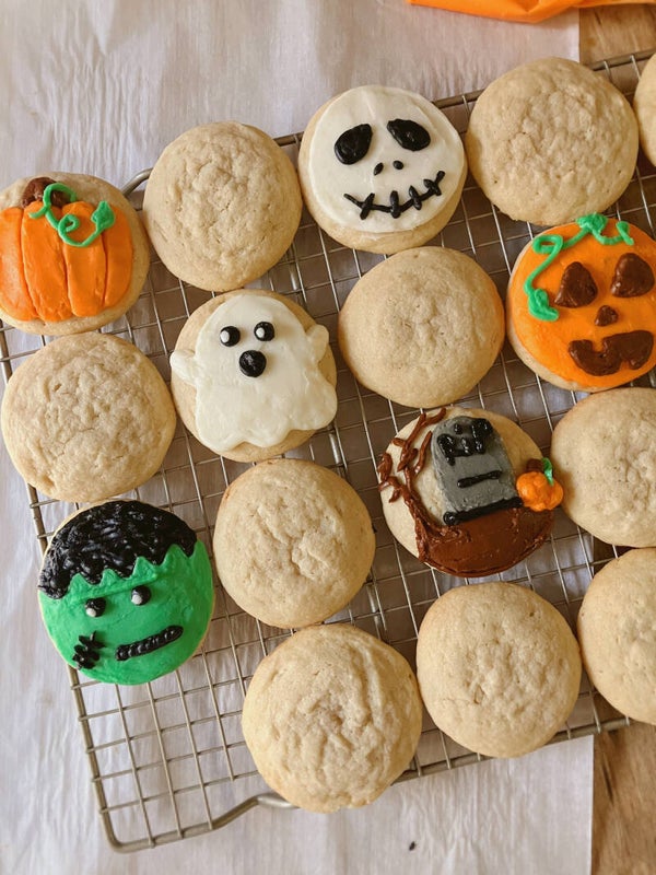 Frosted Halloween Sugar Cookies