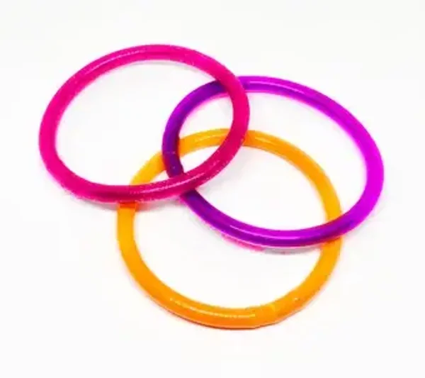 Lot de 3 Bracelets Pvc waterproof pour Femme - Fuchsia - Orange fluo - Violet - Winny