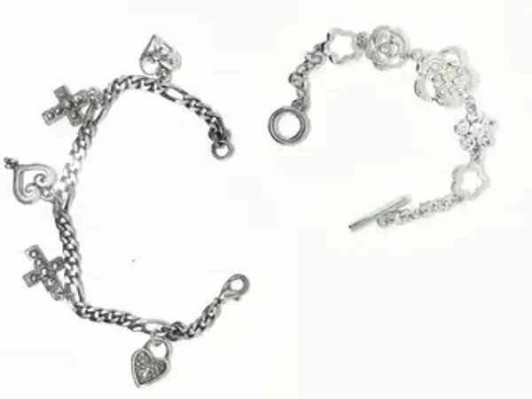 Lot de 2 bracelets à breloques pour femme - Bracelet charms - Bracelets à pampilles - Taille unique - SANDY