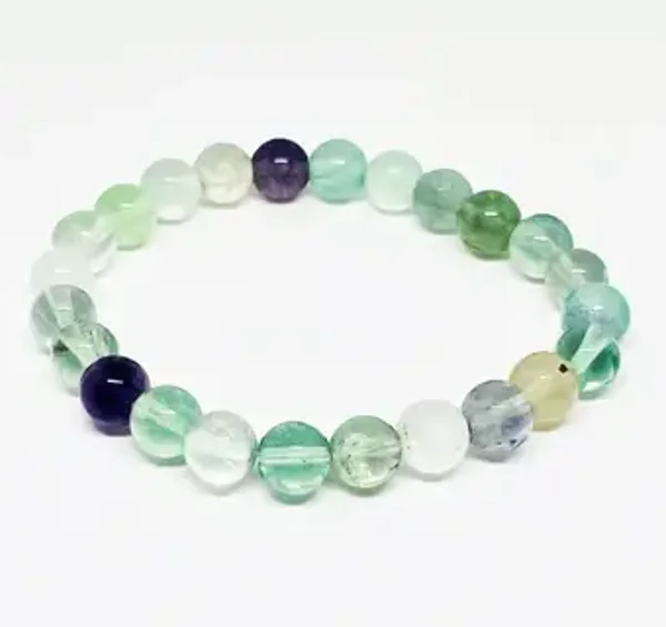 Bracelet boule perles amour Vert et violet pour femme - Bracelet de protection - ZELDA