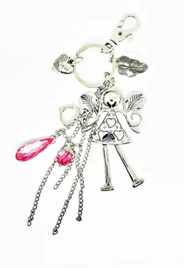 Bijou de Sac en métal argent ou pour porte clés - à Pampilles - à Breloques Charms - Poupée - LOANA