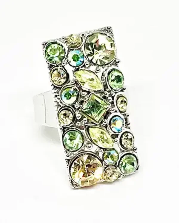 Bague Strass Marquise Strass vert  pour Femme Taille unique - LOUISE