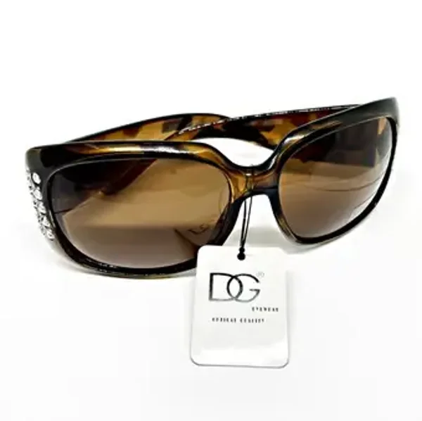 Lunettes de soleil Femme Fashion originales marron et strass Dg Eyewear - Joe