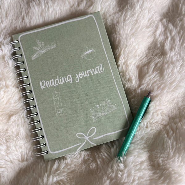 Hardcover wire-o reading journal | Green