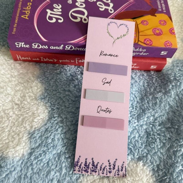 Annotating bookmark || Purple spring vibes
