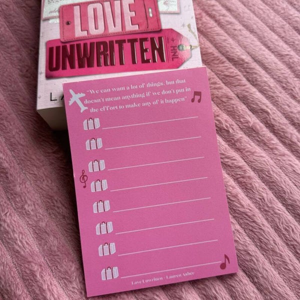 Notepad: Love Unwritten (Lakefront Billionaires) || OFFICIALLY LICENSED BY LAUREN ASHER