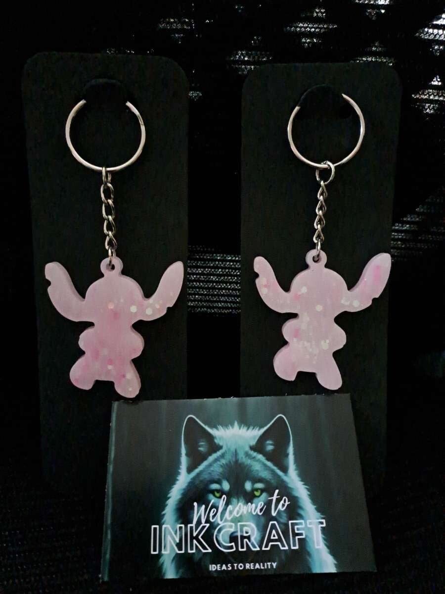 Epoxy Stitch Matching Keyrings