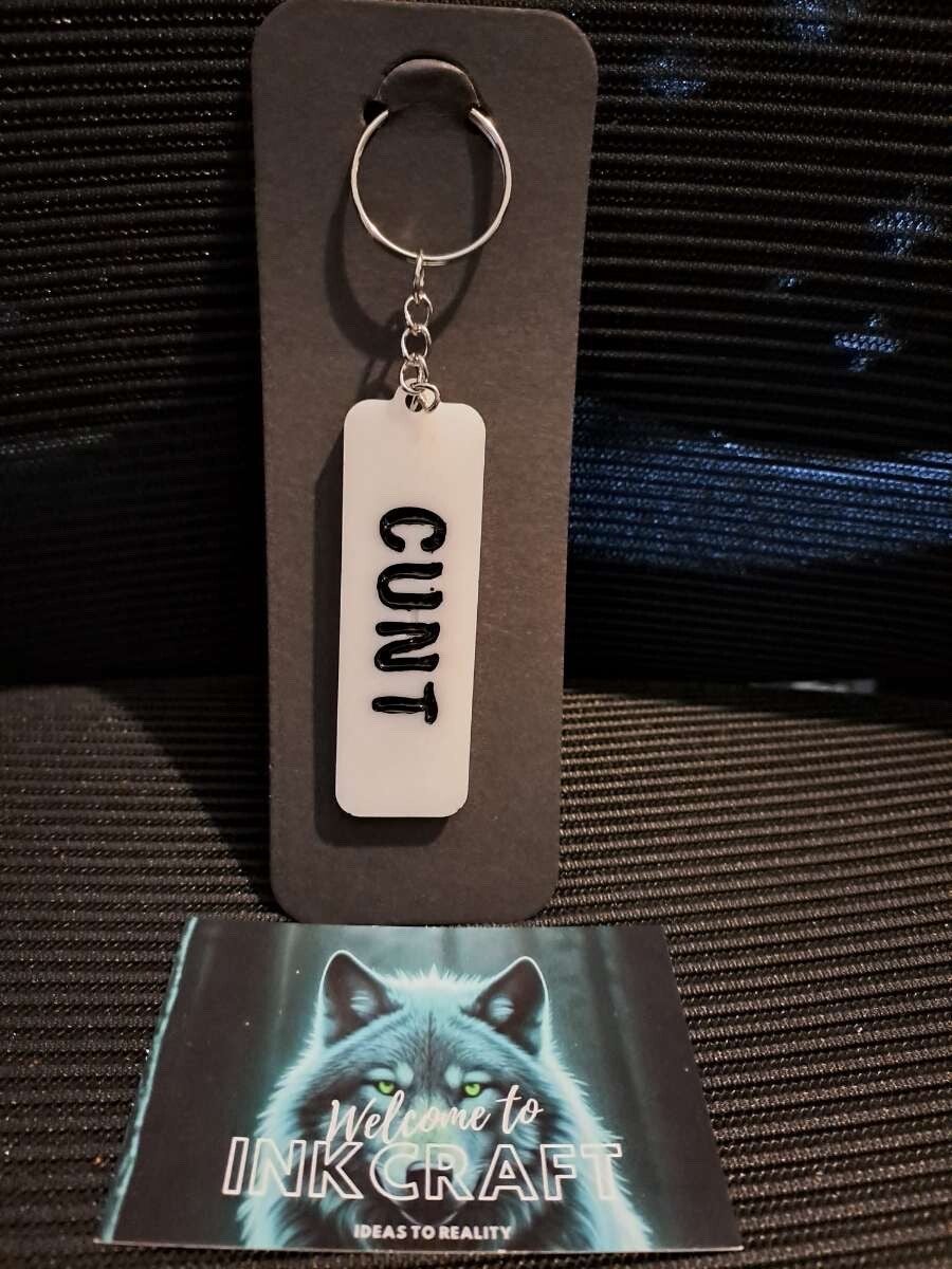 Epoxy Adult Language Keyring