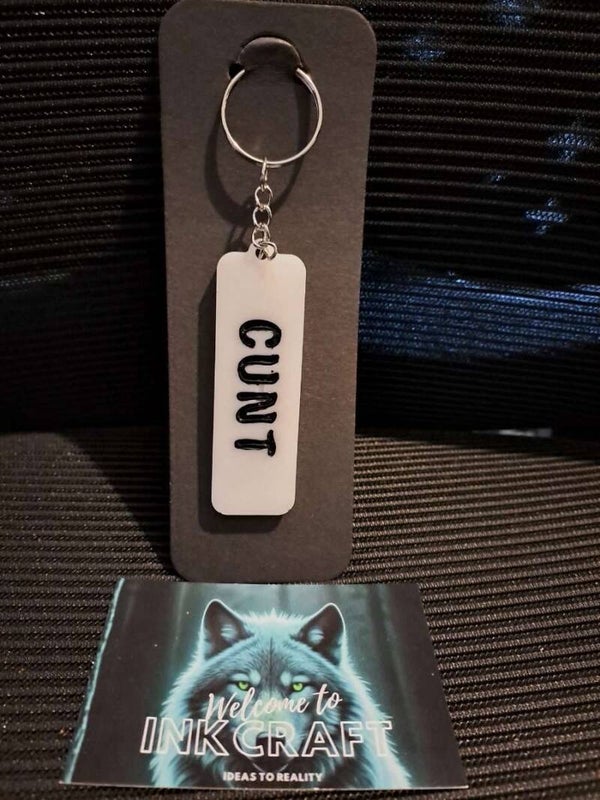 Epoxy Adult Language Keyring