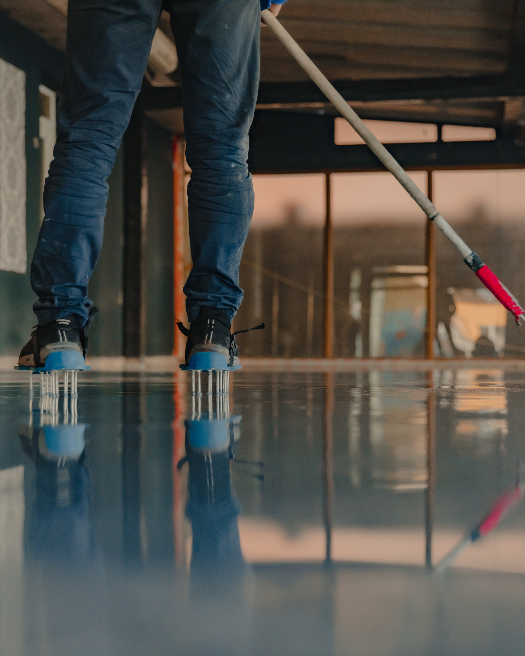 Commercial epoxy flooring installation Sunshine Coast warehouse