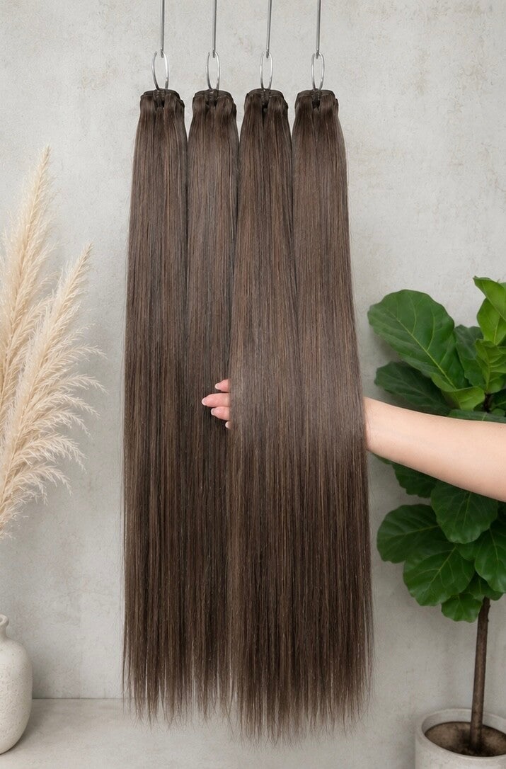 Straight Dark brown